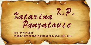 Katarina Panzalović vizit kartica